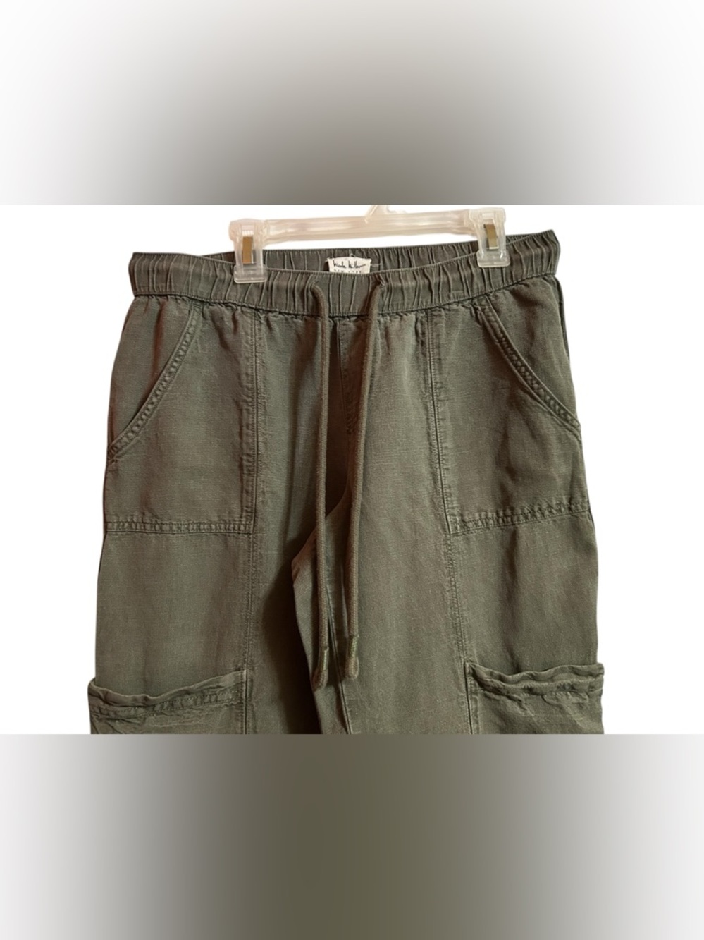 Nicole Miller Olive Cargo Drawstring Capris - Picture 5 of 15